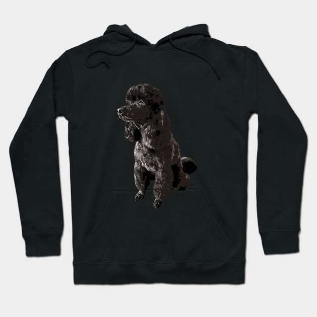 Poodle Mini Toy Black Beauty Hoodie by ElegantCat